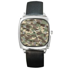 Camouflage Design Square Metal Watch by Excel