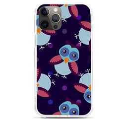 Owl-pattern-background Iphone 12 Pro Max Tpu Uv Print Case by Simbadda