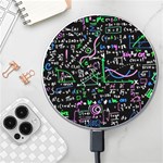 Math-linear-mathematics-education-circle-background Wireless Fast Charger(White) Front