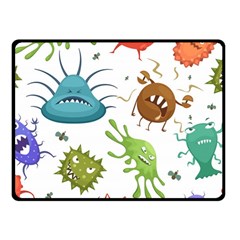 Dangerous-streptococcus-lactobacillus-staphylococcus-others-microbes-cartoon-style-vector-seamless-p Fleece Blanket (small) by Simbadda