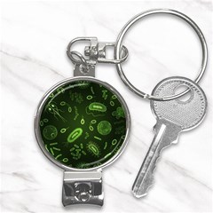 Bacteria-virus-seamless-pattern-inversion Nail Clippers Key Chain by Simbadda