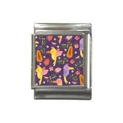 Exotic-seamless-pattern-with-parrots-fruits Italian Charm (13mm) by Simbadda