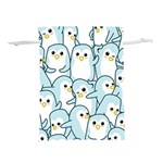 Penguins-pattern Lightweight Drawstring Pouch (S) Front