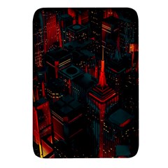 A Dark City Vector Rectangular Glass Fridge Magnet (4 Pack) by Proyonanggan