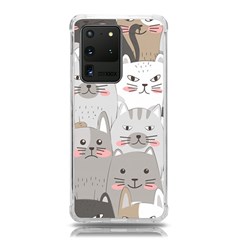 Cute Cats Seamless Pattern Samsung Galaxy S20 Ultra 6 9 Inch Tpu Uv Case by Bangk1t
