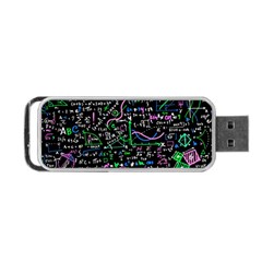 Math Linear Mathematics Education Circle Background Portable Usb Flash (one Side) by Bangk1t