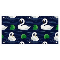 Swan Pattern Elegant Design Banner And Sign 6  X 3  by Bangk1t