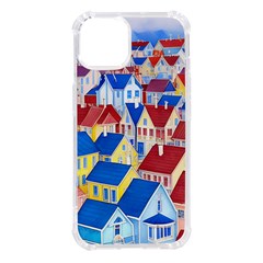 City Houses Cute Drawing Landscape Village Iphone 14 Tpu Uv Print Case by Bangk1t