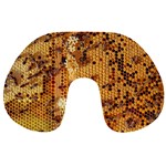Bees Nature Animals Honeycomb Travel Neck Pillow Back