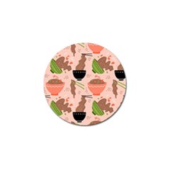 Japanese Street Food Soba Noodle In Bowl Pattern Golf Ball Marker by Grandong