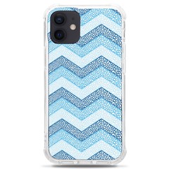 Seamless Pattern Of Cute Summer Blue Line Zigzag Iphone 12 Mini Tpu Uv Print Case	 by Grandong
