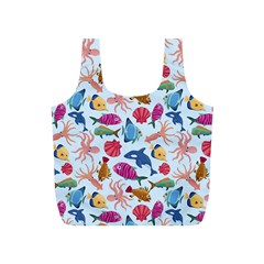 Sea Creature Themed Artwork Underwater Background Pictures Full Print Recycle Bag (s) by Grandong