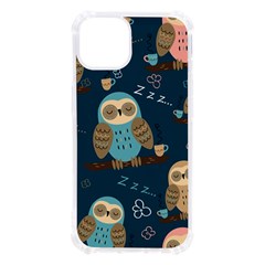 Seamless-pattern-owls-dreaming Iphone 13 Tpu Uv Print Case by pakminggu