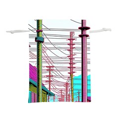 Poles Wires Lightweight Drawstring Pouch (m) by uniart180623