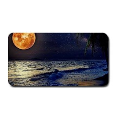 Beautiful Moon Nigh Sky Stars Medium Bar Mat by Cowasu