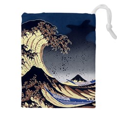 The Great Wave Off Kanagawa Japan Japanese Waves Drawstring Pouch (5xl) by pakminggu