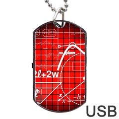 Geometry-mathematics-cube Dog Tag Usb Flash (two Sides) by Bedest