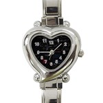 Math Mathematics Pattern Heart Italian Charm Watch Front