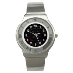 Math Mathematics Pattern Stainless Steel Watch by pakminggu