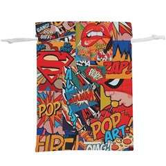 Comic Cartoon Pattern Lightweight Drawstring Pouch (xl) by pakminggu