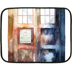 Tardis Doctor Who Transparent Two Sides Fleece Blanket (mini) by Cowasu