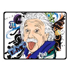 Albert Einstein Physicist Two Sides Fleece Blanket (small) by Cowasu
