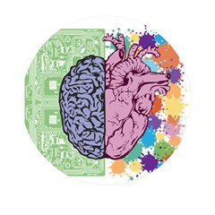 Brain-heart-balance-emotion Mini Round Pill Box by Cowasu