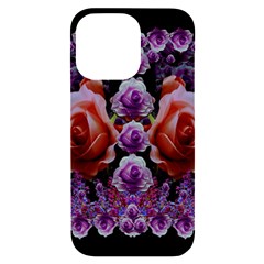 Night So Peaceful In The World Of Roses Iphone 14 Pro Max Black Uv Print Case by pepitasart