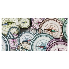 Compass-direction-north-south-east Banner And Sign 4  X 2  by Cowasu