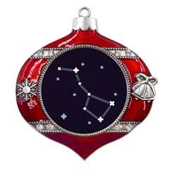 Celebrities-categories-universe-sky Metal Snowflake And Bell Red Ornament by Cowasu
