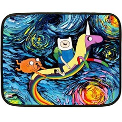 Cartoon Parody  Art Starry Night Van Gogh Fleece Blanket (mini) by Sarkoni