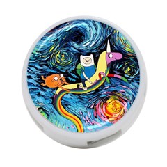 Cartoon Parody  Art Starry Night Van Gogh 4-port Usb Hub (two Sides) by Sarkoni