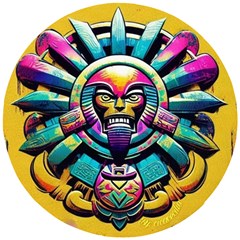 Hawaiian God – Wooden Puzzle Round by mydreamshopping