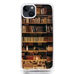 Books On Bookshelf Assorted Color Book Lot In Bookcase Library iPhone 14 Plus TPU UV Print Case Front