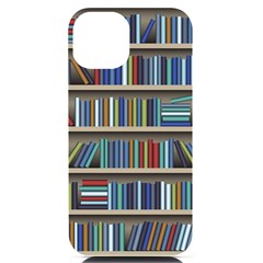 Bookshelf Iphone 14 Black Uv Print Case by Ravend