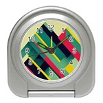 Abstract Geometric Design Pattern Travel Alarm Clock Front