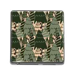 Christmas Vector Seamless Tree Pattern Memory Card Reader (square 5 Slot) by Sarkoni