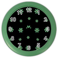 I Love Guitars In Pop Arts Blooming Style Color Wall Clock by pepitasart