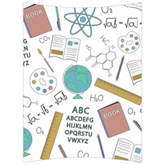 School Subjects And Objects Vector Illustration Seamless Pattern Back Support Cushion by Grandong