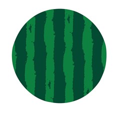 Green Seamless Watermelon Skin Pattern Mini Round Pill Box by Grandong