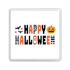 Happy Halloween Slot Text Orange Memory Card Reader (square) by Sarkoni