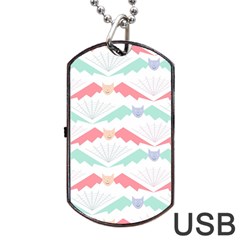 Halloween Pattern Dog Tag Usb Flash (two Sides) by Ndabl3x