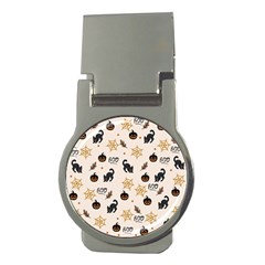 Cat Halloween Pattern Money Clips (round)  by Ndabl3x
