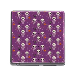 Skull Halloween Pattern Memory Card Reader (square 5 Slot) by Ndabl3x