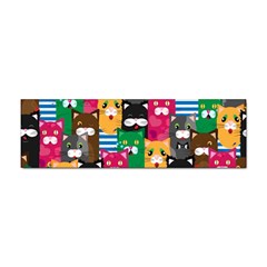 Cats Funny Colorful Pattern Texture Sticker (bumper) by Grandong