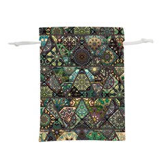Digital Art Triangle Pattern Texture Mosaic Lightweight Drawstring Pouch (l) by Grandong