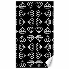 Black Diamond Pattern Canvas 40  X 72  by Ndabl3x