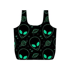 Alien Green Black Pattern Full Print Recycle Bag (s) by Ndabl3x