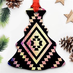 Cute Neon Aztec Galaxy Christmas Tree Ornament (two Sides) by nateshop