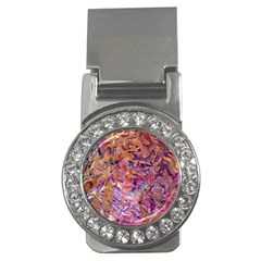 Ochre On Fuchsia Blend Money Clips (cz)  by kaleidomarblingart